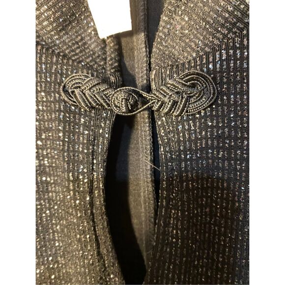 Ronni Nicole, vintage 80s women’s sparkle short sleeve black top S/3X - Picture 4 of 5